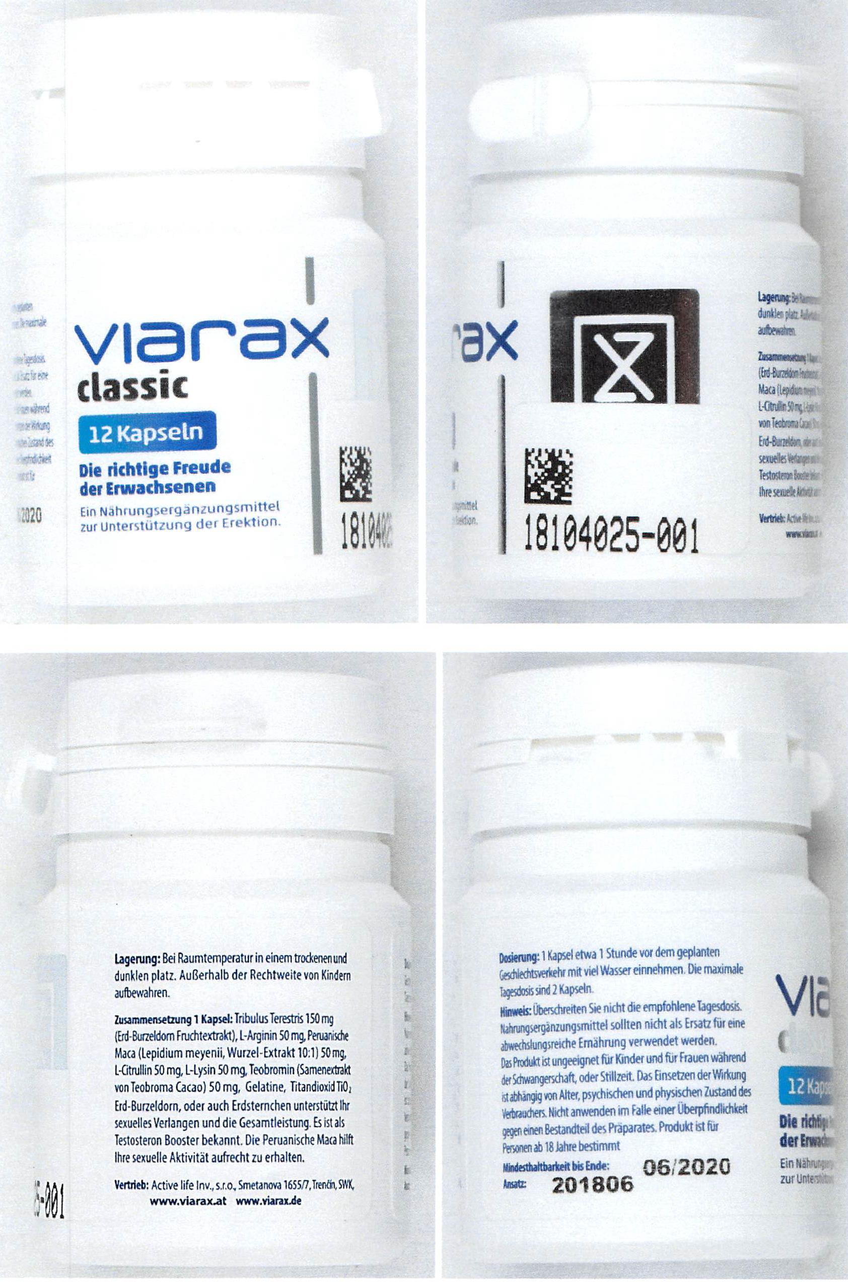 Viarax classic - Illegales Potenzmittel (Illegal potency enhancer)