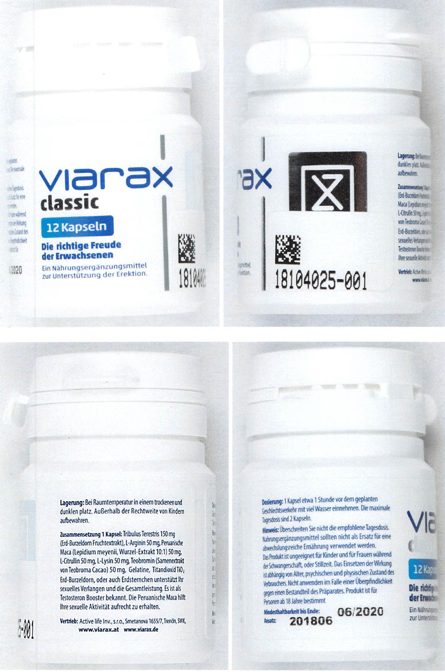 Viarax classic - Illegales Potenzmittel (Illegal potency enhancer)